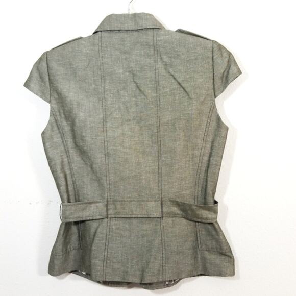 Tahari Arthur Levine linen blend blazer jacket 4 - Picture 9 of 11